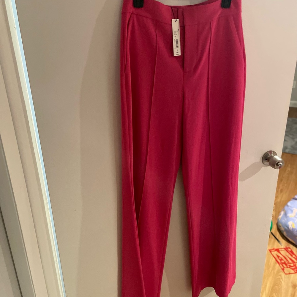 Alice + Olivia Pink Flare Boot Cut Pants - Picture 5 of 8